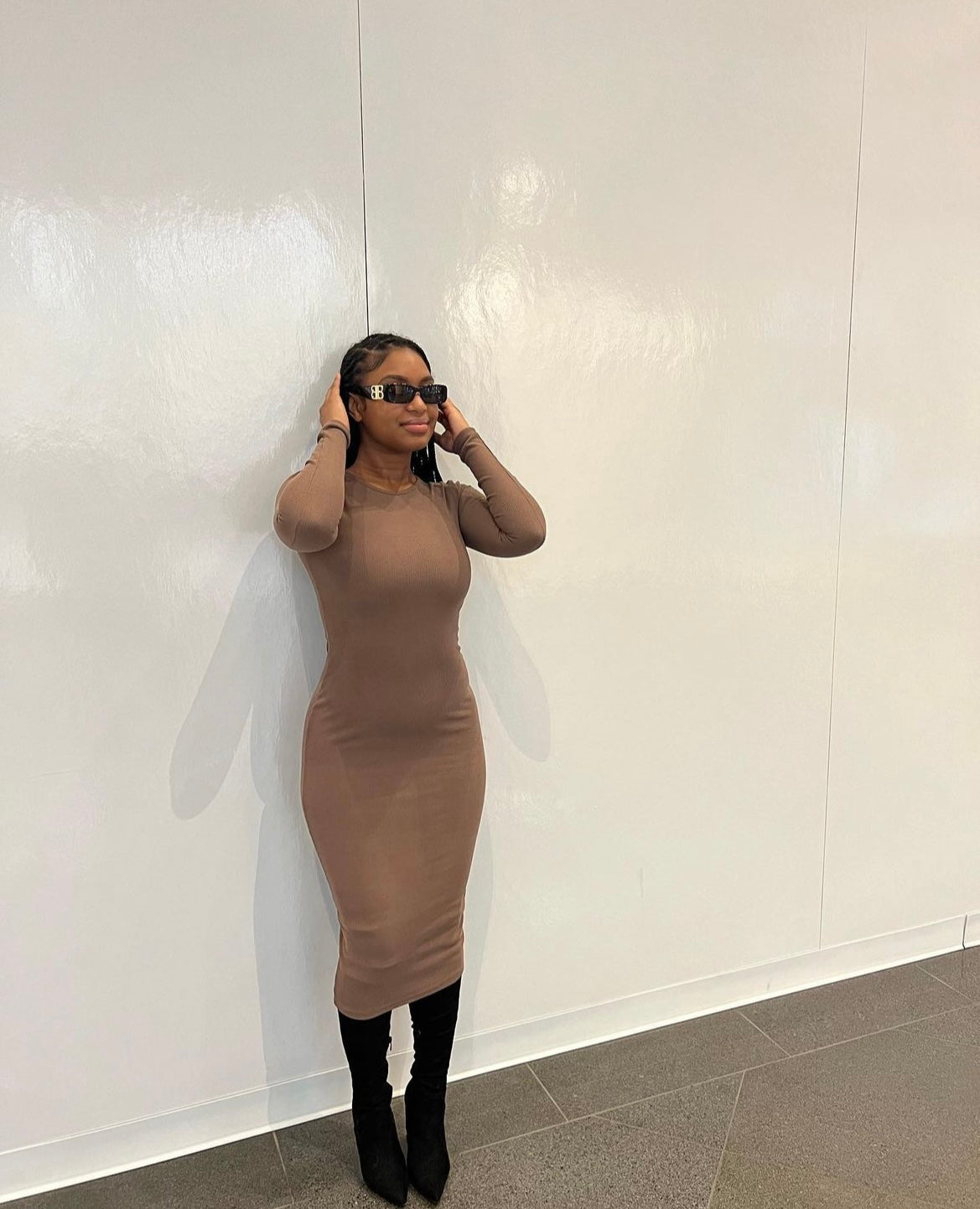 Ribbed Sculpt Bodycon Dress