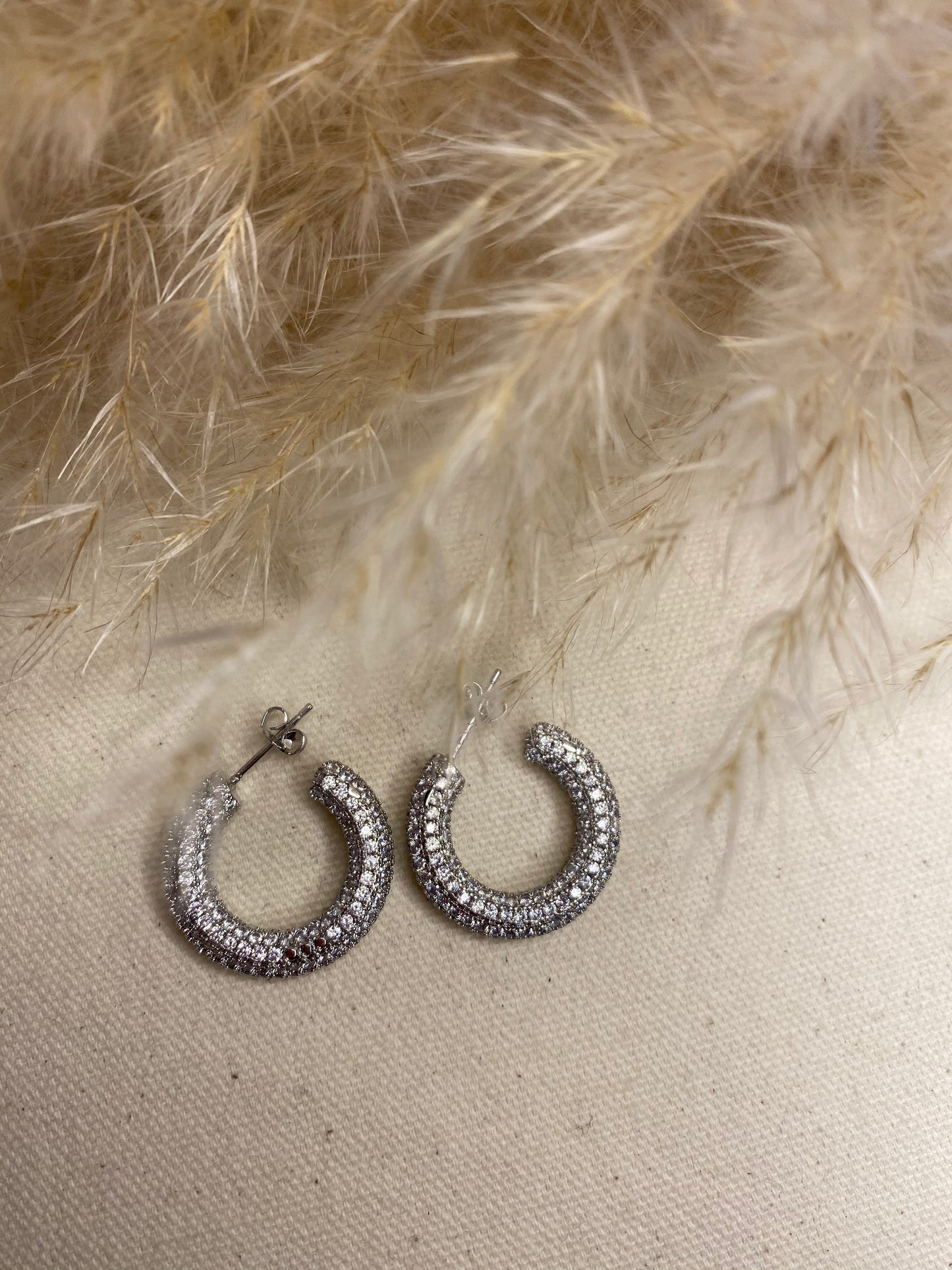 Kayla Silver CZ Earrings