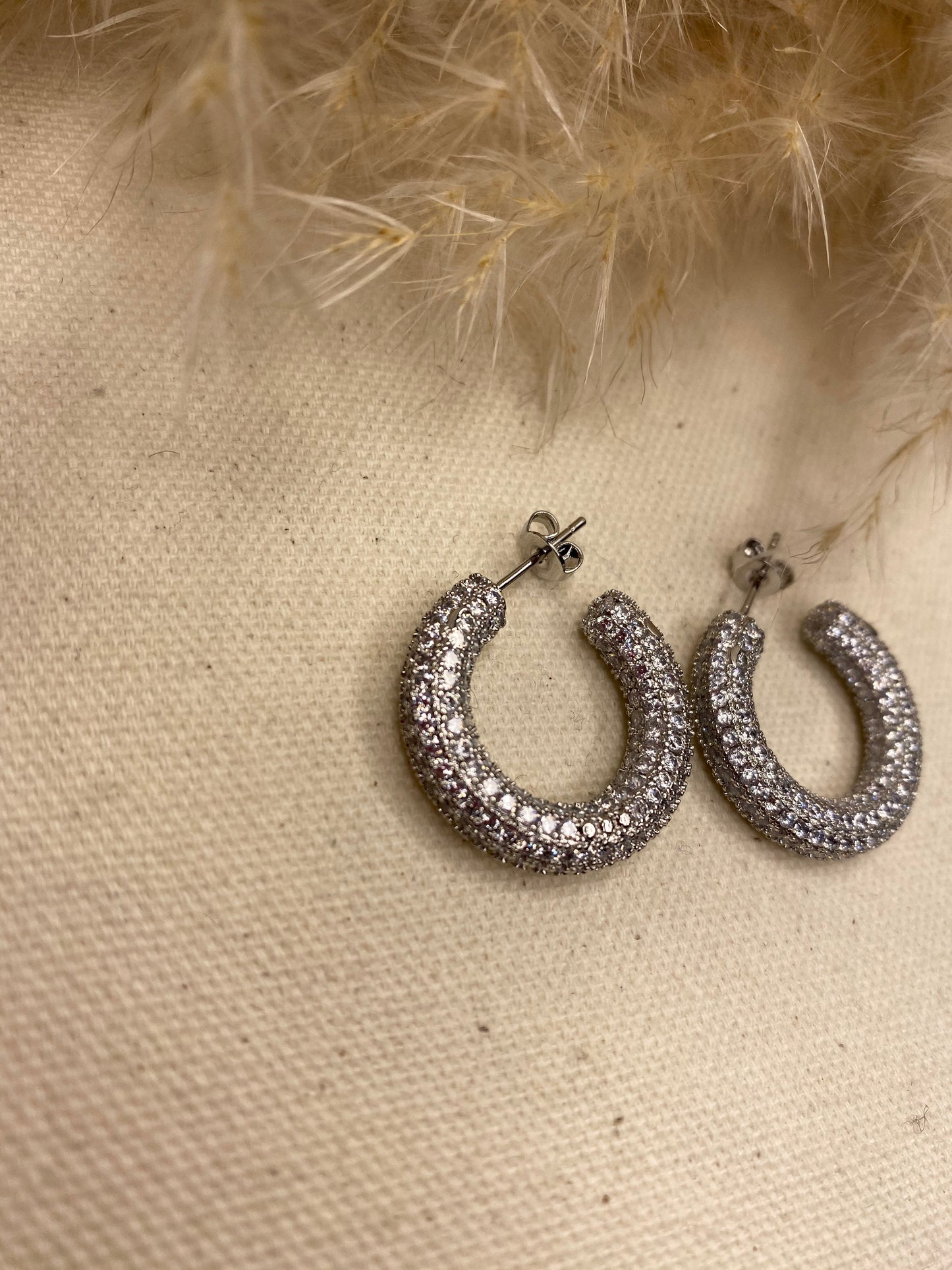 Kayla Silver CZ Earrings